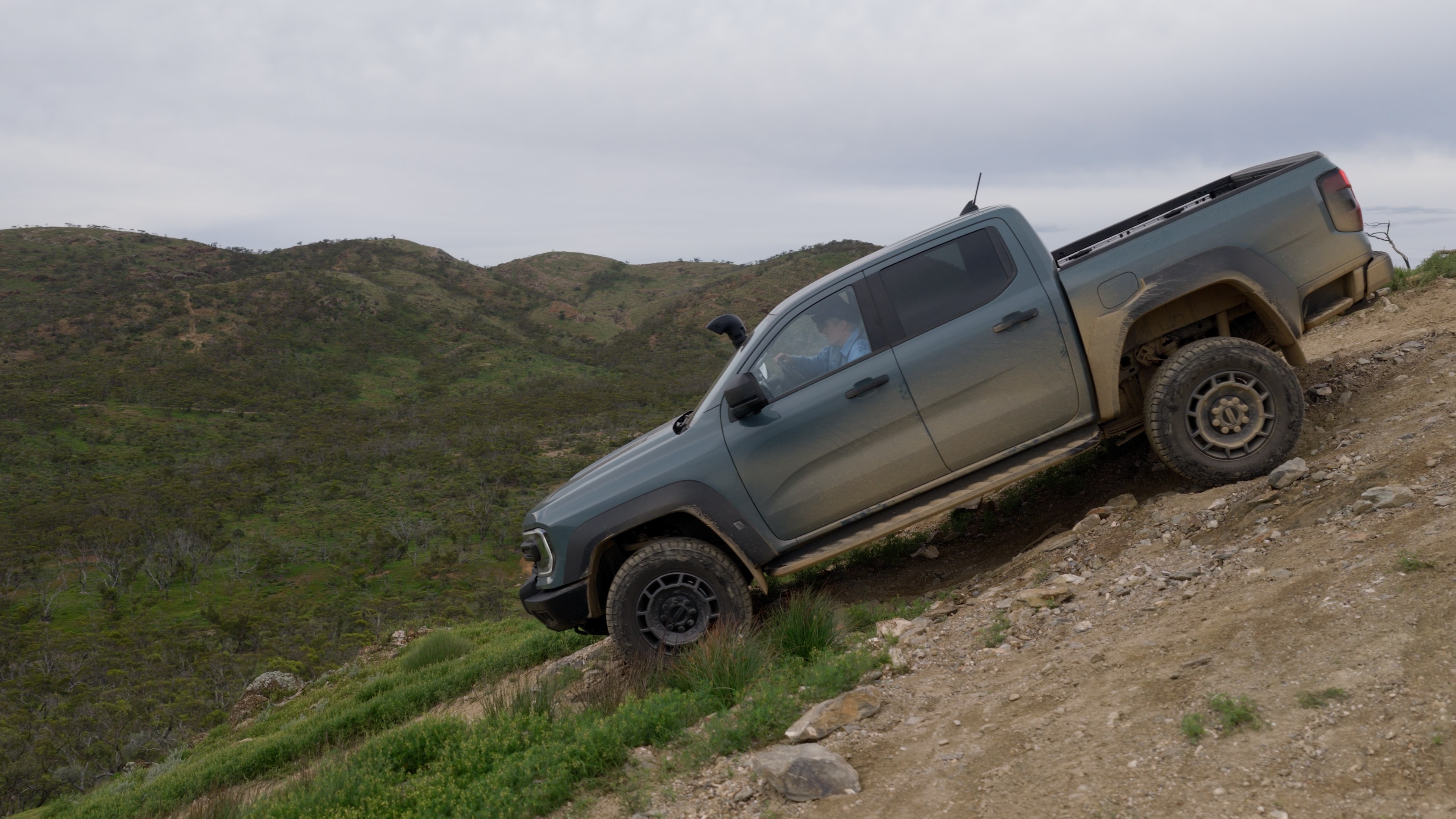 Australian-spec Ranger Super Duty XLT in the Bendleby Ranges. Always consult the Owner’s Manual before off-road driving, know your terrain and trail difficulty, and use appropriate safety gear.